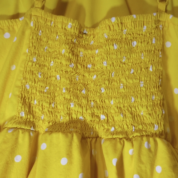 Yellow Polka Dot Fit & Flare Dress SZ 14 by Venus - Picture 4 of 9